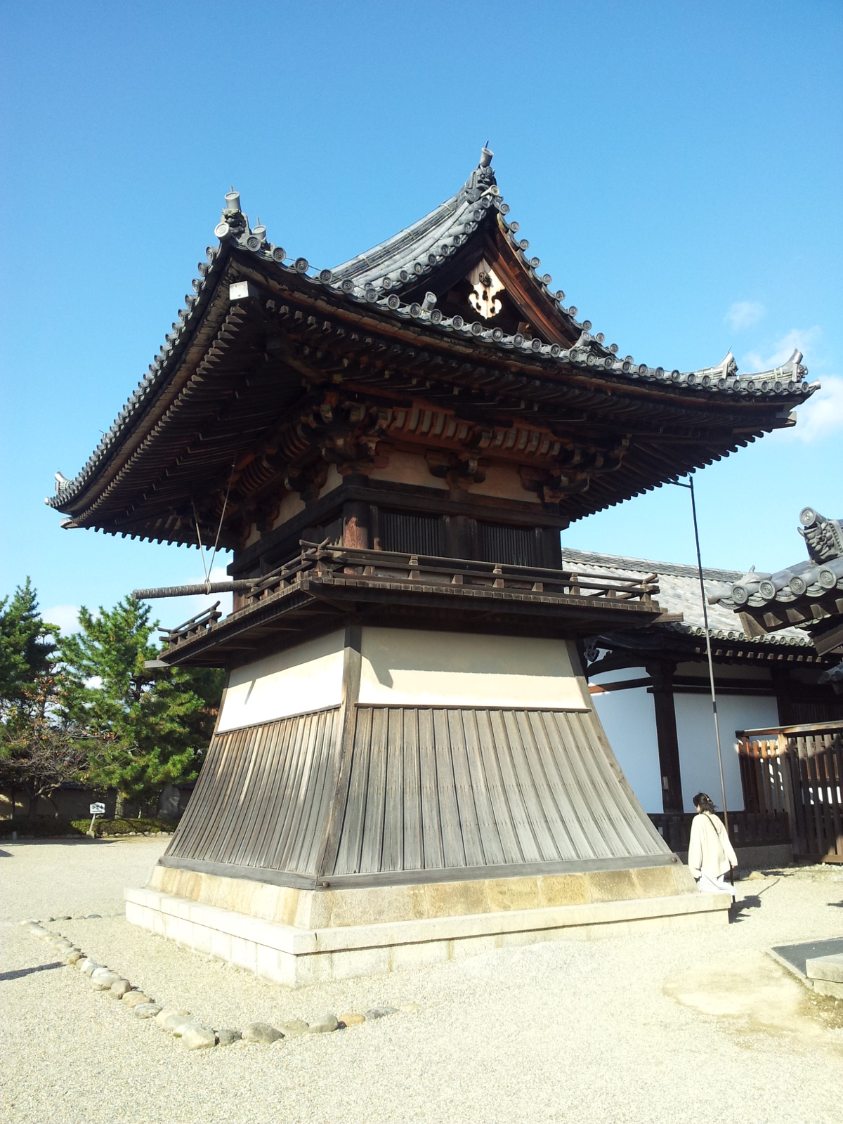 Toin Shoro at Horyuji in daylight